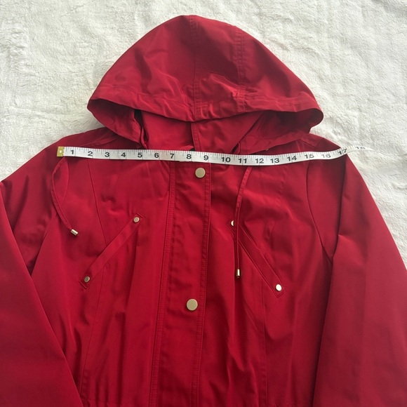 Charter Club Vibrant Red Utility Jacket with Hood - Picture 8 of 14